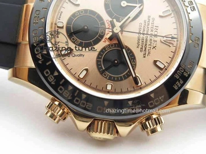 0417 RelaxedFit Daytona 116515 Noob 1:1 Best Edition Rose Gold Dial On Black Rubber Strap A7750(Free Extra Strap) 3740